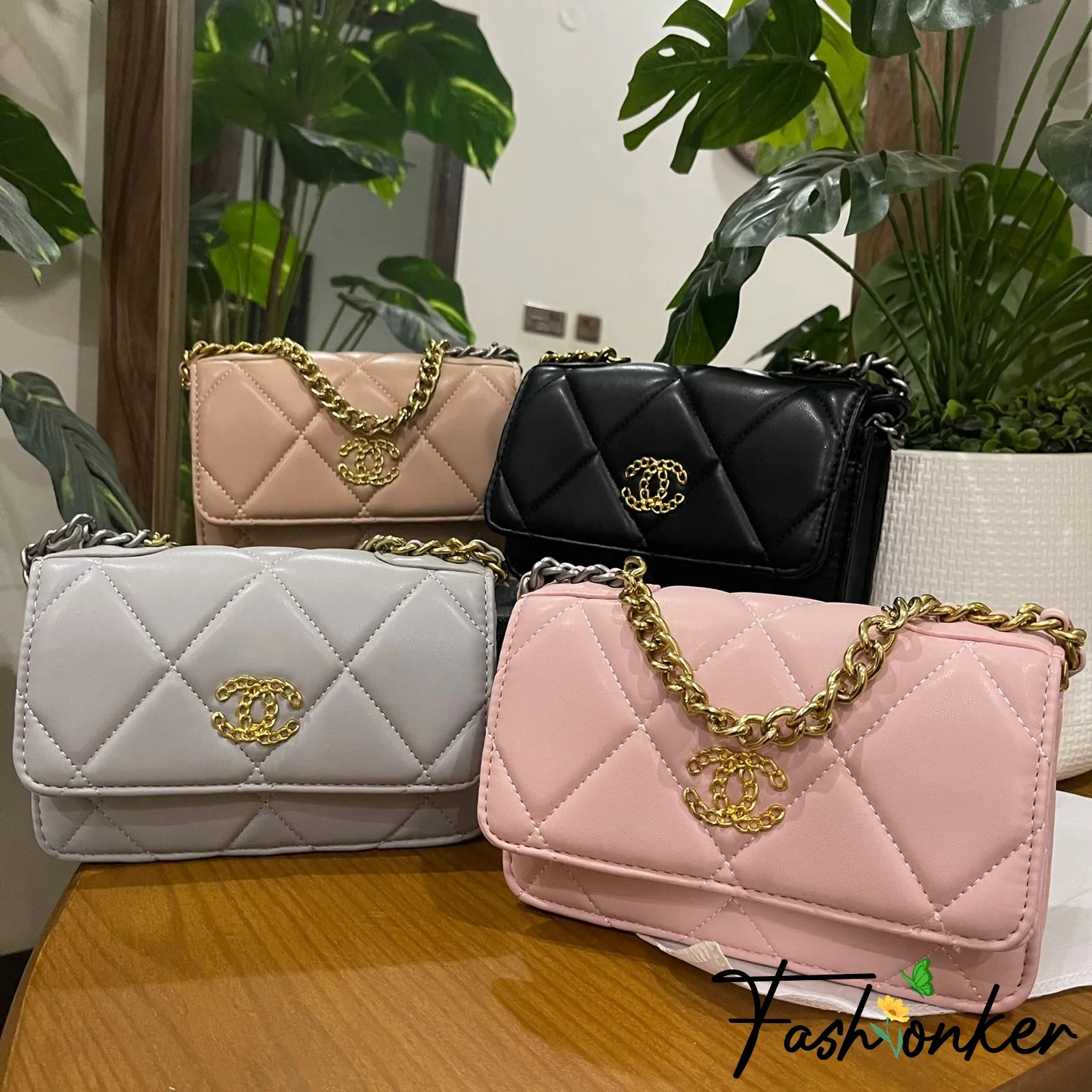 Best Price Chanel Dual Color Chain Bag