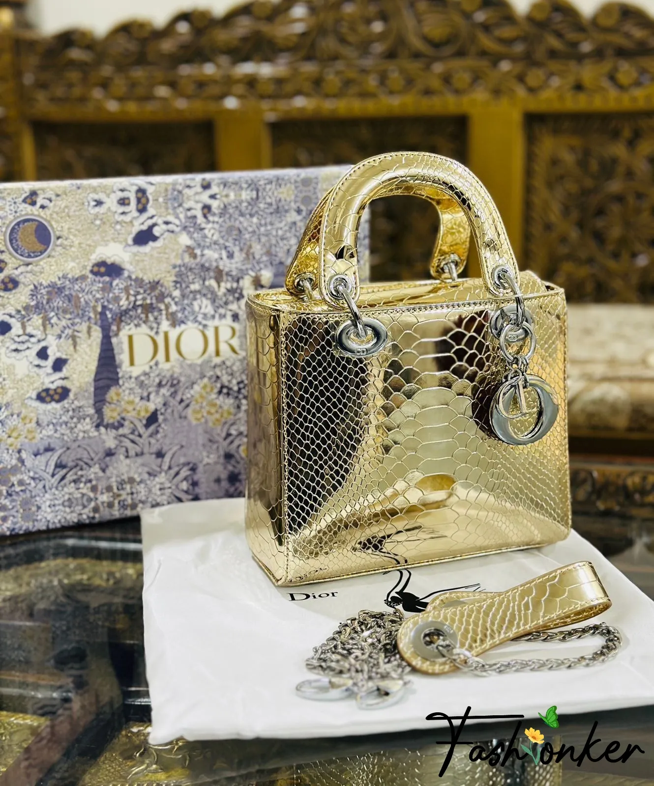 Best Price Dior Shine Crocodile Bag with Box